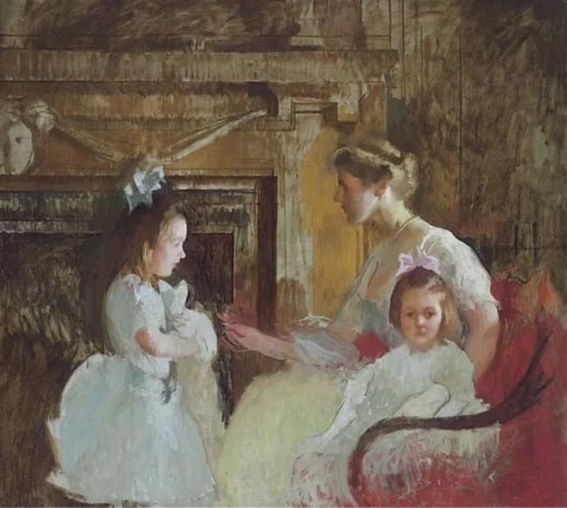 Edmund Tarbell - La signora George Putnam e le sue figlie